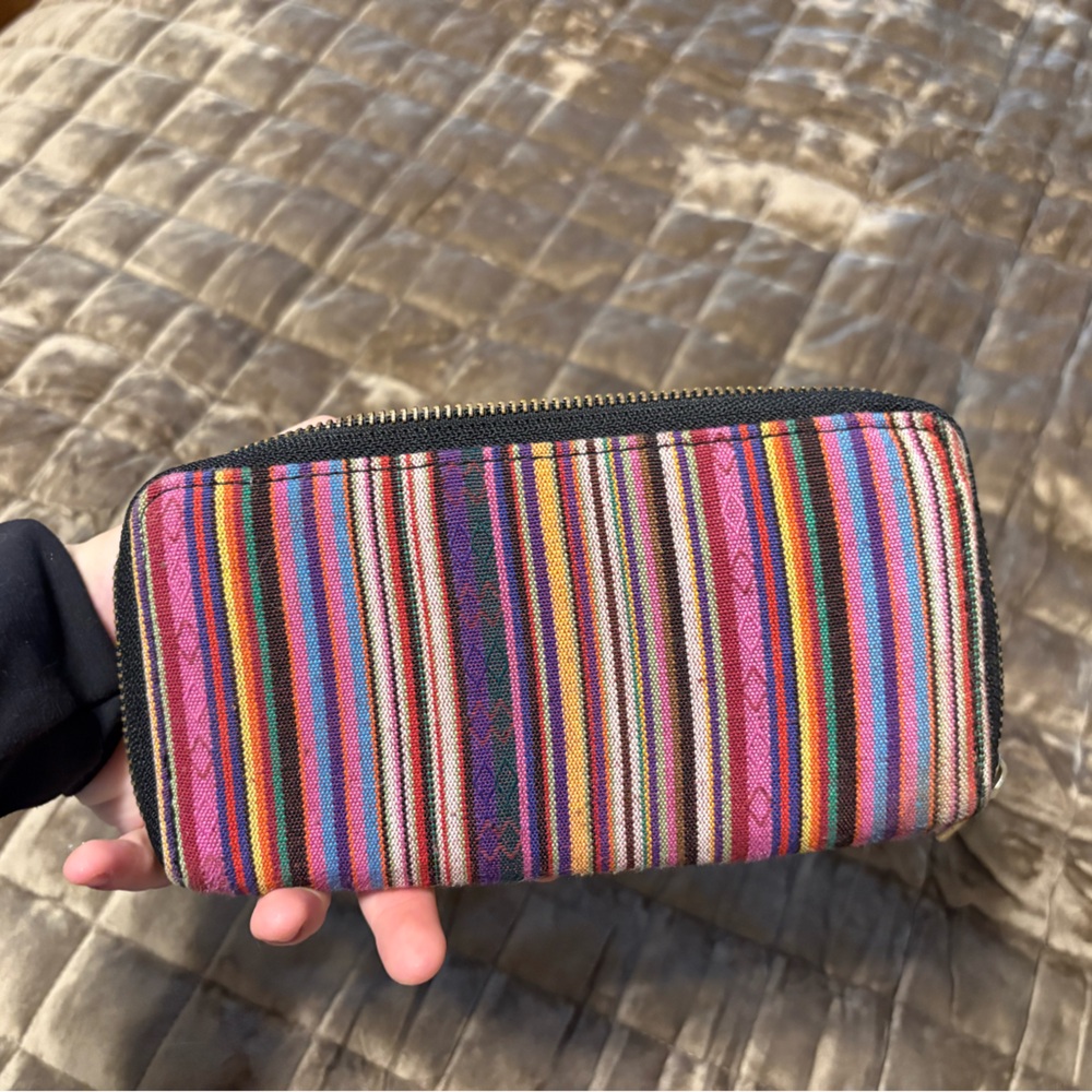 Boho Striped Zip-Around Wallet - Picture 3 of 4